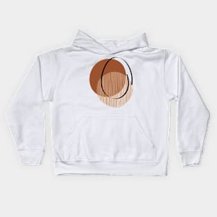 Minimal Modern  Abstract Shape  Warm Tones  Design Kids Hoodie